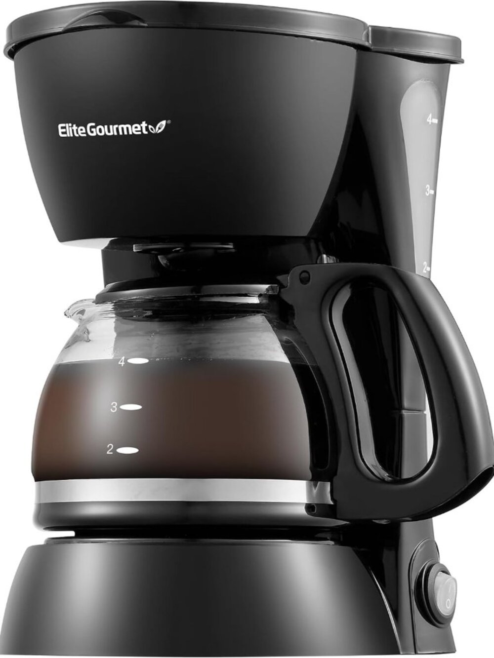 Automatic 4-Cup Drip Coffee Maker - Compact, Easy to Use, Sleek Black Design